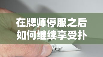 在牌师停服之后如何继续享受扑克游戏：寻找替代品与维持社区活跃的策略